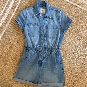 Celebrity Pink Light Blue Denim Top